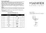 Safavieh Furniture Arissa FOX7519 Manual предпросмотр