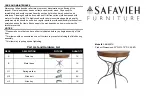 Предварительный просмотр 1 страницы Safavieh Furniture Bertha AMH4087A Manual