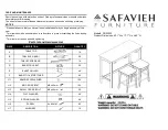 Safavieh Furniture Colbie DNS1000 Quick Start Manual предпросмотр