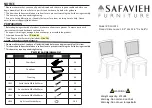 Предварительный просмотр 1 страницы Safavieh Furniture DCH1012 Quick Start Manual