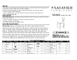 Preview for 1 page of Safavieh Furniture DCH8801 Quick Start Manual