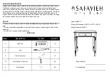 Предварительный просмотр 1 страницы Safavieh Furniture DSK5710 Quick Manual