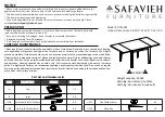 Предварительный просмотр 1 страницы Safavieh Furniture DTB1001 Manual