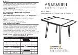 Предварительный просмотр 1 страницы Safavieh Furniture DTB1403 Manual