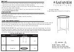 Предварительный просмотр 1 страницы Safavieh Furniture Ellicott ACC4604A Manual