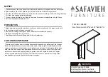 Предварительный просмотр 1 страницы Safavieh Furniture Florence CNS9300 Manual