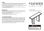 Предварительный просмотр 1 страницы Safavieh Furniture Florence CNS9301 Manual