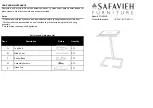 Предварительный просмотр 1 страницы Safavieh Furniture FOX2528 Quick Manual