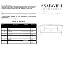 Safavieh Furniture FOX2565A Quick Manual предпросмотр