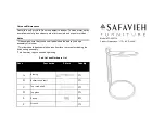 Предварительный просмотр 1 страницы Safavieh Furniture FOX2571A Assembly Instructions