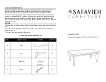 Предварительный просмотр 1 страницы Safavieh Furniture FOX4223 Quick Start Manual