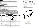 Предварительный просмотр 1 страницы Safavieh Furniture FOX8201 Manual