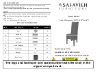 Предварительный просмотр 1 страницы Safavieh Furniture Ilya SEA8016 Manual