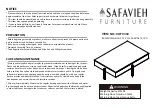 Предварительный просмотр 1 страницы Safavieh Furniture Jaxith COF9304 Manual