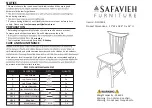 Safavieh Furniture Jodan DCH1404 Quick Start Manual предпросмотр