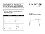 Safavieh Furniture Josef FOX4222 Quick Start Manual предпросмотр