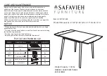 Preview for 1 page of Safavieh Furniture Kaylee DTB1403 Manual