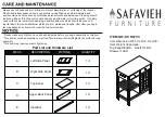 Предварительный просмотр 1 страницы Safavieh Furniture KCH8703 Assembly Instructions Manual