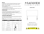 Preview for 1 page of Safavieh Furniture Lamar MCR4020H Manual