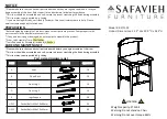 Safavieh Furniture Lionel BST1502 Quick Start Manual предпросмотр