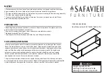 Предварительный просмотр 1 страницы Safavieh Furniture MED9301 Manual