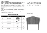 Предварительный просмотр 3 страницы Safavieh Furniture Nadine SEA8029-F Quick Start Manual