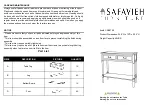 Предварительный просмотр 1 страницы Safavieh Furniture Primrose CNS5706 Quick Start Manual