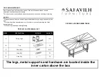 Предварительный просмотр 1 страницы Safavieh Furniture QUINN SFV6033A Assembly