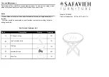 Предварительный просмотр 1 страницы Safavieh Furniture Riona FOX2539 Quick Start Manual