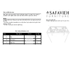 Safavieh Furniture Rosalia FOX2588A Quick Start Manual preview