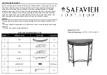 Предварительный просмотр 1 страницы Safavieh Furniture Rosalie AMH6581 Manual