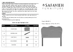 Предварительный просмотр 3 страницы Safavieh Furniture SEA8027-F Manual