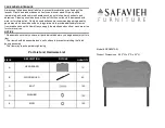 Safavieh Furniture SEA8027A-Q Assembly Instructions предпросмотр