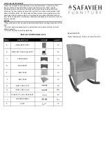 Предварительный просмотр 1 страницы Safavieh Furniture SEA8034 Quick Start Manual