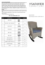 Safavieh Furniture SEA8036 Quick Start Manual предпросмотр