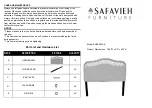 Предварительный просмотр 3 страницы Safavieh Furniture Sephina SEA8033-F Quick Start Manual