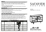 Safavieh Furniture SFV5302A Quick Assembly Instructions предпросмотр