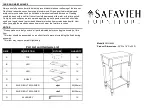 Предварительный просмотр 1 страницы Safavieh Furniture Tami AMH6604 Quick Start Manual