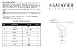 Предварительный просмотр 1 страницы Safavieh Furniture Taronda FOX7512 Manual