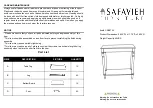 Предварительный просмотр 1 страницы Safavieh Furniture Tinsley CNS5724 Quick Start Manual