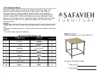 Предварительный просмотр 1 страницы Safavieh Furniture Tonya AMH4122A Manual