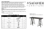 Предварительный просмотр 1 страницы Safavieh Furniture Troy AMH4116A Manual