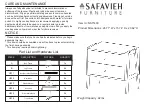 Предварительный просмотр 1 страницы Safavieh Furniture Winchester NST1400 Assembly Instructions