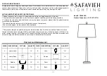 Safavieh Lighting ANDINO TBL4024A Manual preview