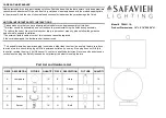 Preview for 1 page of Safavieh Lighting ANINA TBL4311A Manual