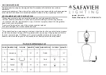 Safavieh Lighting ANSON TBL4137A Manual preview