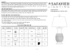 Safavieh Lighting Bentlee TBL4131A Manual preview