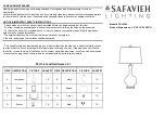 Предварительный просмотр 1 страницы Safavieh Lighting BOWIE TBL4346 Manual