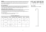 Safavieh Lighting BRAN FLL4060A Manual preview