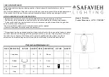 Preview for 1 page of Safavieh Lighting BRETT TBL4132A Manual